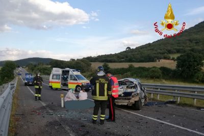 La scena dell'incidente mortale