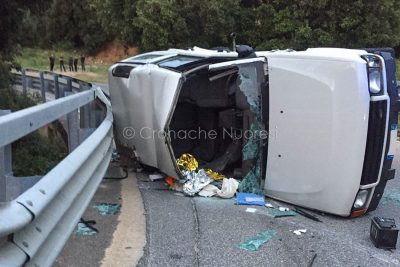 La scena dell'incidente sulla Oliena Dorgali