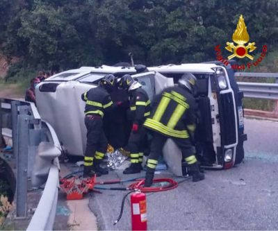 La scena dell'incidente tra Oliena e Dorgali