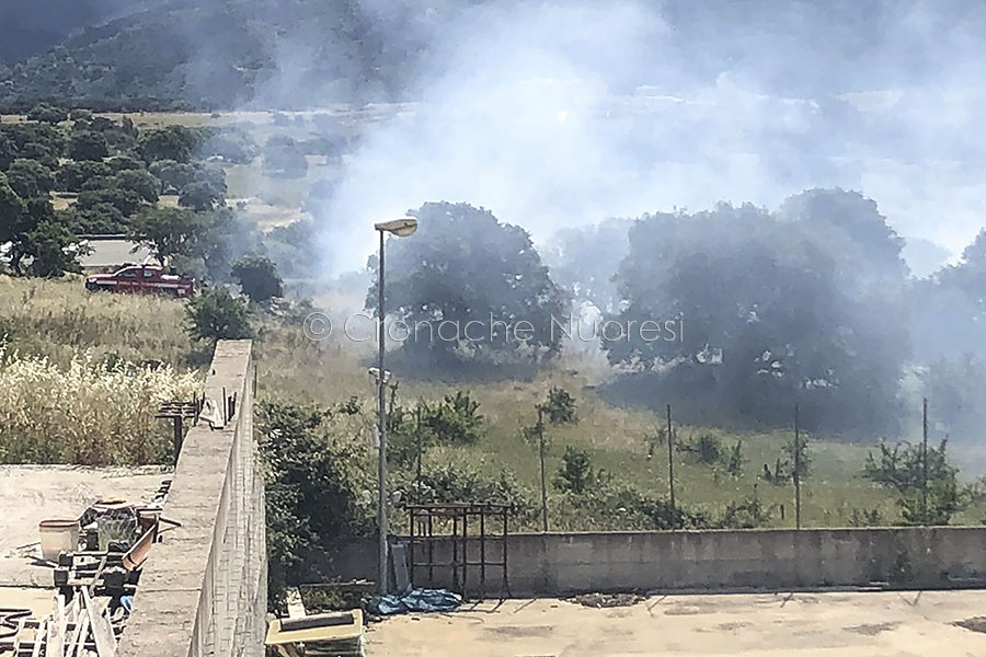Nuoro. Incendio nell’area industriale Pratosardo