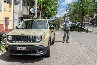 Nuoro, un posto di blocco del Corpo Forestale (foto S.Novellu)