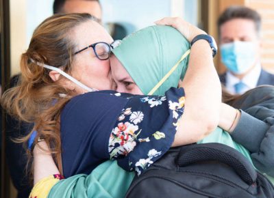 Silvia Romano al suo rientro in Italia