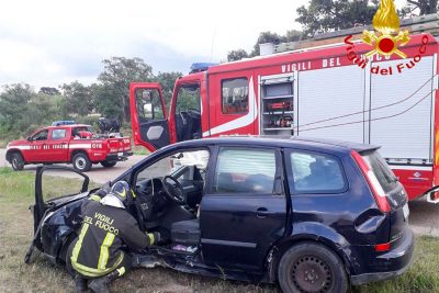 I Vigili del Fuoco sul luogo dell'incidente