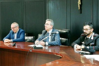 La conferenza stampa dove il PM Mazzeo ha illustrato i dettagli dell'operazione