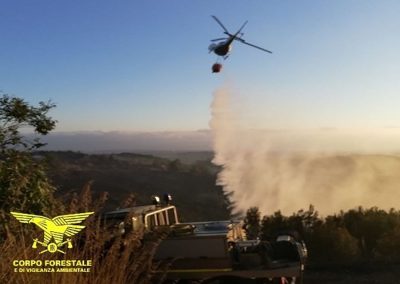 Incendio nelle campagne di Bonorva