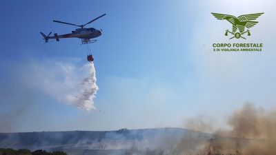 Incendio nelle campagne di Norbello