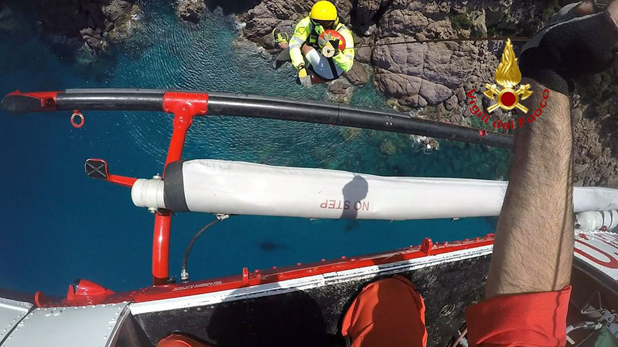 Gairo. Escursionista in difficoltà recuperato dai VVFF – VIDEO