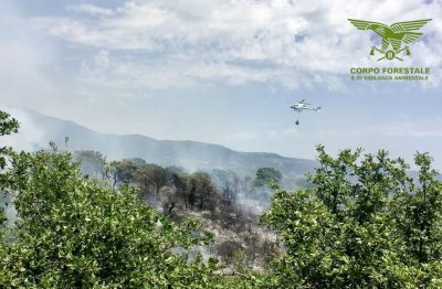 elicottero in azione a Nuoro