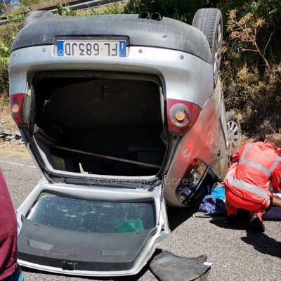 La Volkswagen dopo l'incidente
