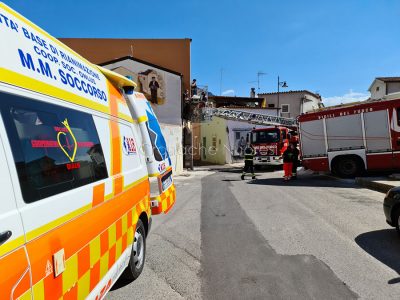 L'intervento dei Vigili del fuoco e del 118 a Irgoli