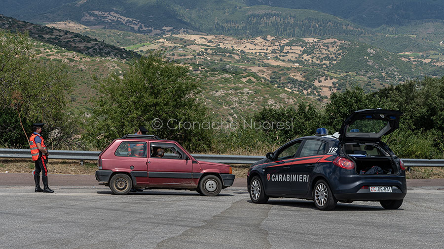 I Carabinieri cercano senza esito un corpo nelle acque di un lago nelle campagne di Orgosolo