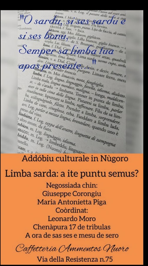 Nuoro. “Limba sarda: a ite puntu semus?”: venerdì il dibattito su lingua sarda e arte