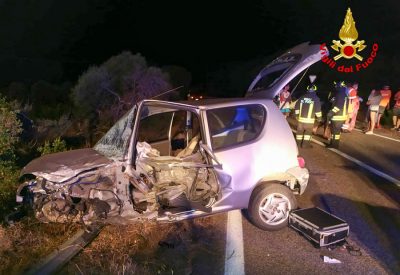 Il frontale avvenuto questa notte