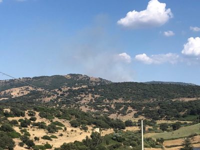 L'incendio al bivio di Orani