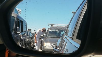 Controllo della temperatura al porto di Olbia