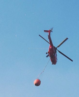 Elicottero dalla base di Farcana (foto Emilio Zola)