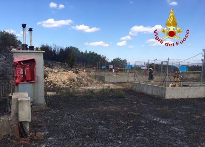 L'intervento dei Vigili del fuoco a Ollolai