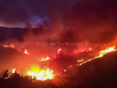 Nuoro, incendio a Su Berrinau