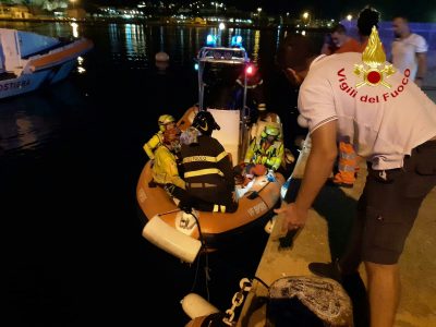 Il recupero del copro della donna Nelle acque del Coghinas