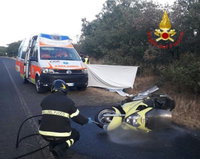 La scena dell'incidente mortale