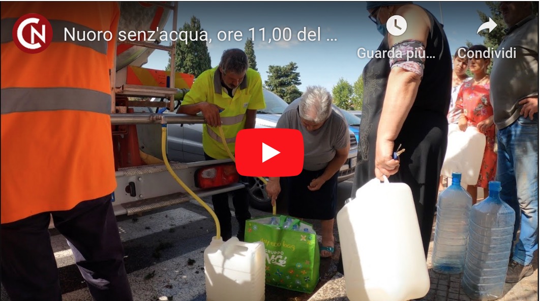 Nuoro senz’acqua da due giorni. Fila alle autobotti e cittadini inferociti. E le scorte stanno terminando – VIDEO