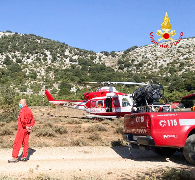 Coppia di escursionisti in difficoltà a Urzulei, salvati dai Vigili del fuoco