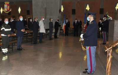 Un momento della cerimonia di San Michele Arcangelo