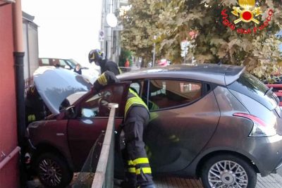 Vigili del Fuoco impegnati nell'intervento di via Piemonte