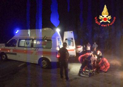 Il ciclista recuperato all'Ortobene