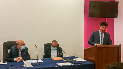 Il sindaco Soddu durante la visita dell'assessore Nieddu al San Francesco (foto S. Meloni)