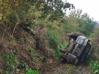 La scena dell'incidente a Meana Sardo