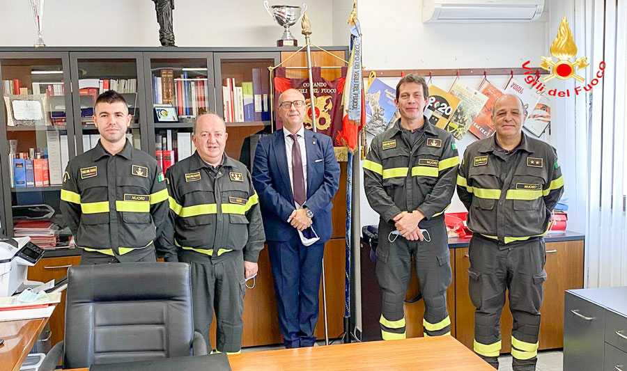 Nuoro. Il prefetto visita il Comando Provinciale dei VVF