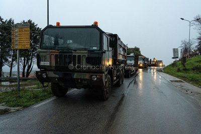 Bitti, Mezzi militari per l'alluvioni (© foto S.Novellu)