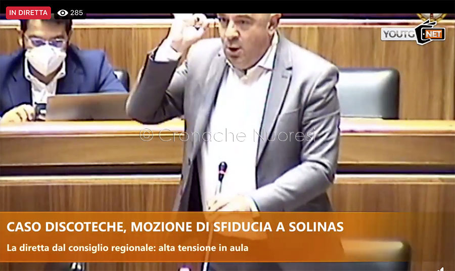 Mozione di Sfiducia  a Solinas. Dibattito infuocato tra Maggioranza e Opposizione (Guarda la diretta)