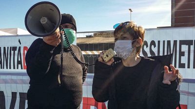 Nuoro, protesta dei malati oncologici al San Francesco ( foto S.Meloni)