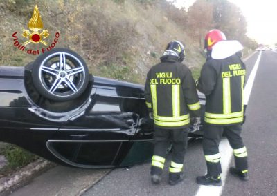 Una delle auto coinvolte nell'incidente