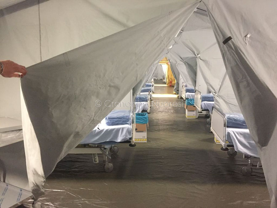 Covid: operativo ospedale da campo a Nuoro, primi ricoveri