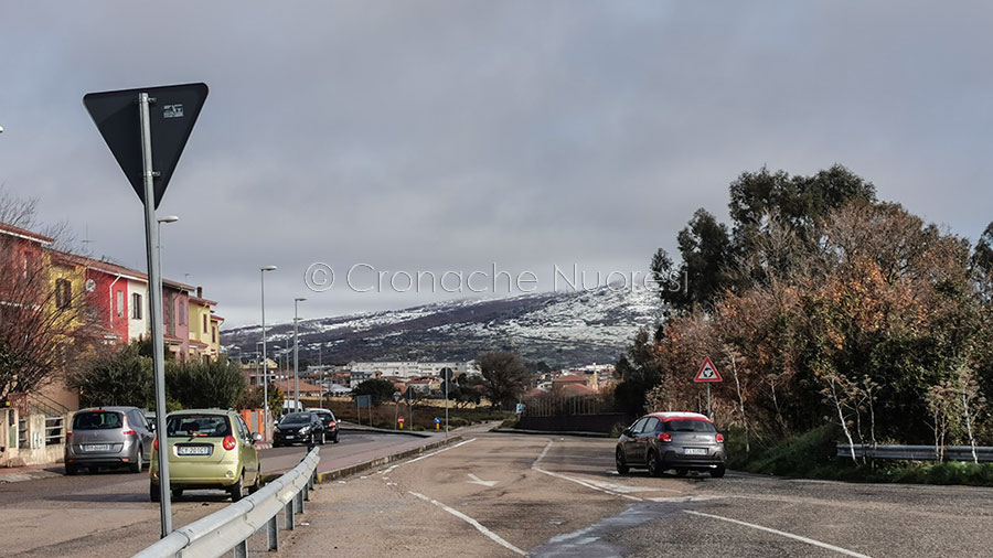 Maltempo. Prima neve nel Marghine e nel Montiferru