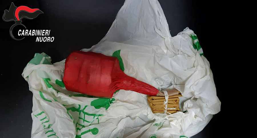 Alla vista dei Carabinieri gettano un ordigno esplosivo dall’auto: denunciati