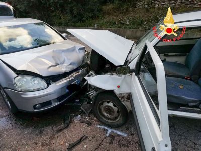 I due mezzi coinvolti nell'incidente