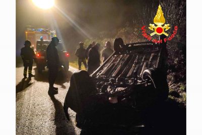 La scena dell'incidente nei pressi di Lodè