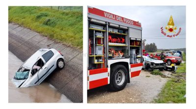 La scena dell'incidente a Palmas Arborea