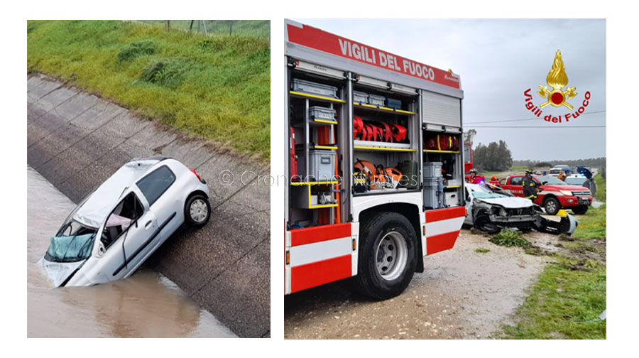 Esce di strada con l’auto e si ribalta in un canale pieno d’acqua: morto un 20enne