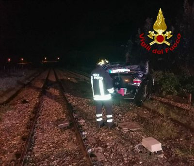 L'auto dopo l'incidente
