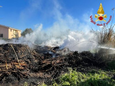 L'intervento dei Vigili del fuoco