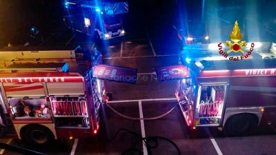 L'intervento dei Vigili del fuoco a Sestu