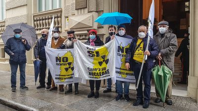Il sit-in di NonNucle-NoScorie a Cagliari