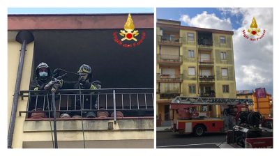 Nuoro. Appartamento a fuoco in via Mannironi