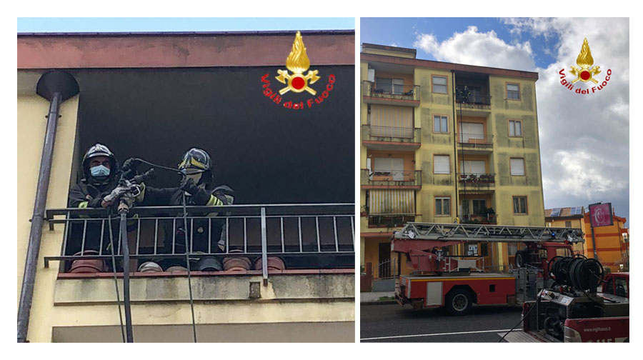 Nuoro. Paura in via Mannironi: a fuoco un appartamento