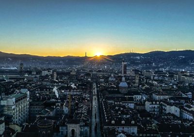 Torino all'alba
